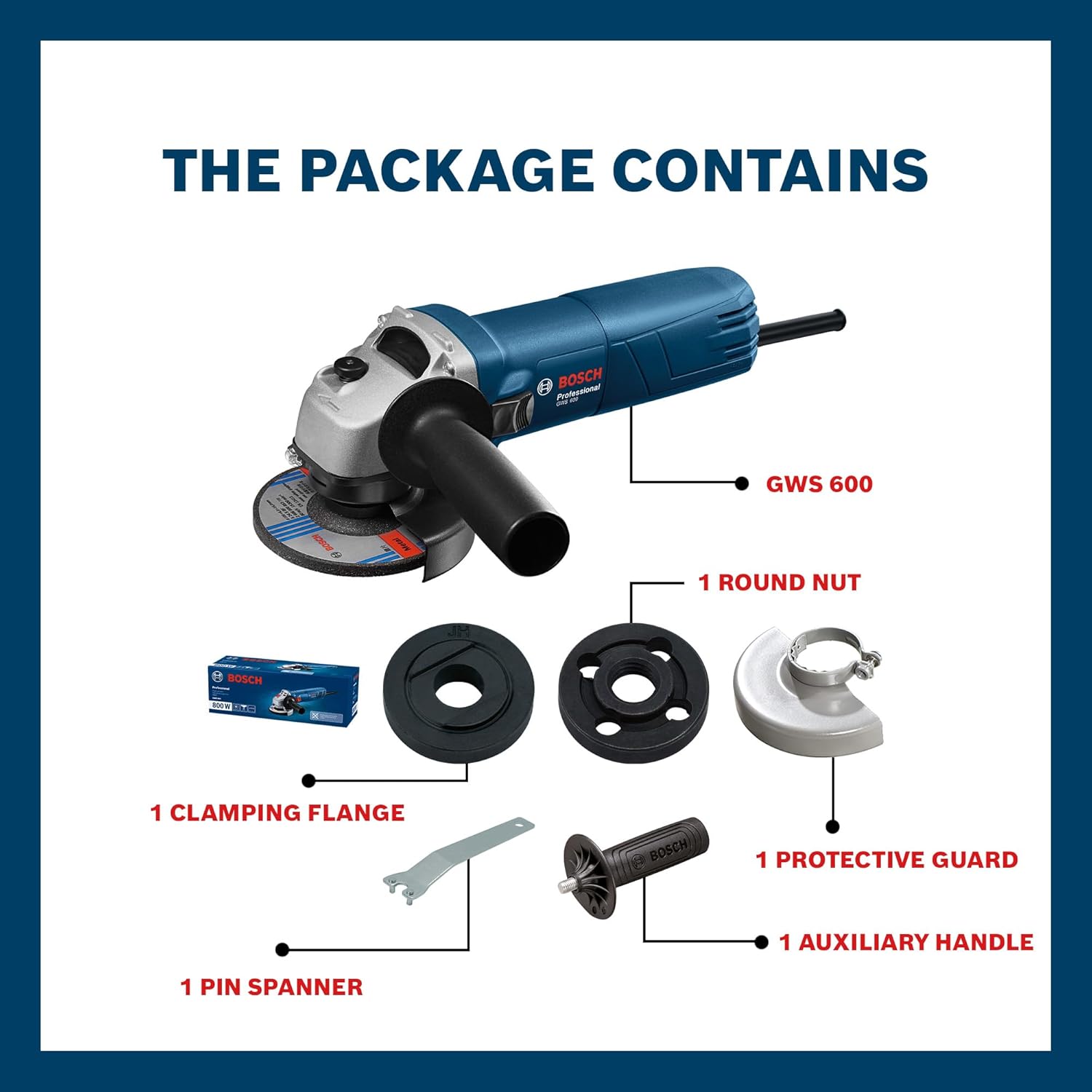 BOSCH Professional GWS 600 Angle Grinder | 670W Power | No-load Speed of 11000 RPM - Image 3