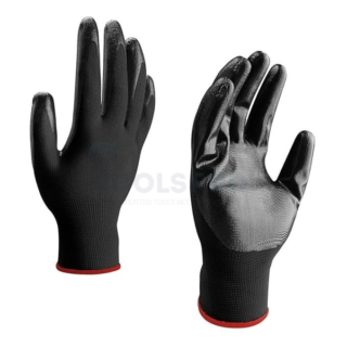 ToolsPro Black (PU Coated) Safety Hand Gloves (6)