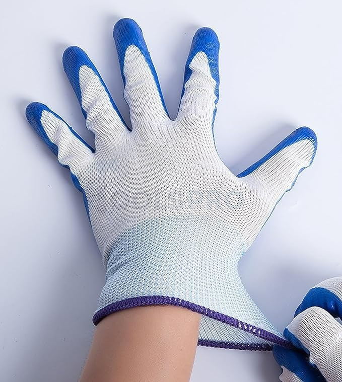 ToolsPro Blue (PU Coated) Safety Hand Gloves (6)