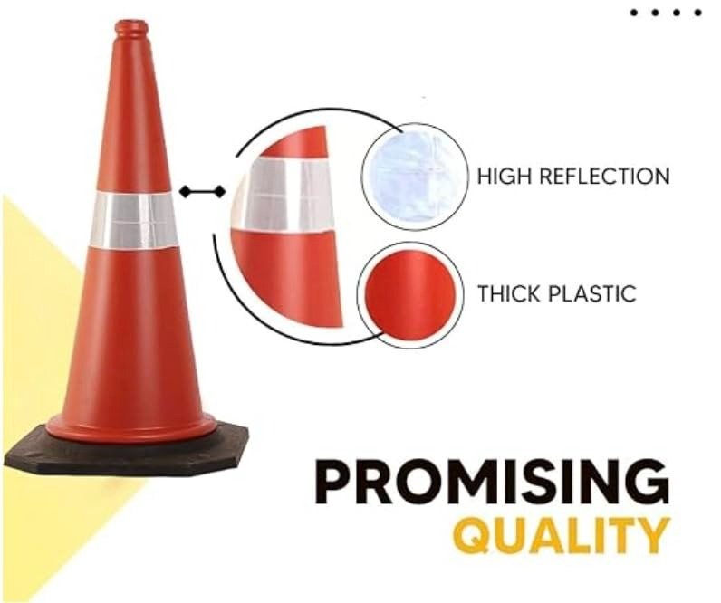 ToolsPro Traffic Cone Rubber Base 750mm Single Strip