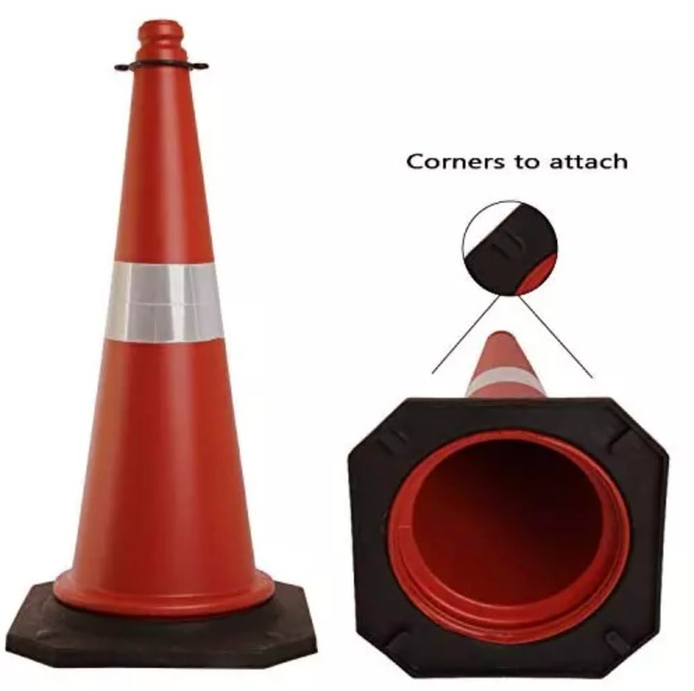 ToolsPro Traffic Cone Rubber Base 750mm Single Strip