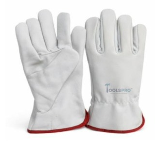 ToolsPro White Leather Gloves (2)