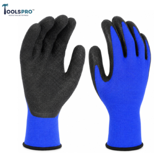 toolspro latex coated industrial safety gloves