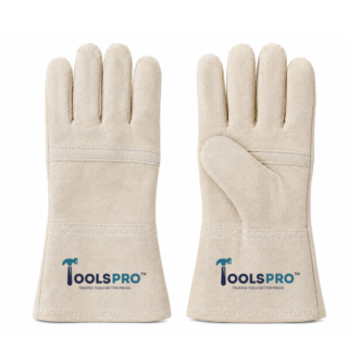 Toolspro heat resistant White leather gloves