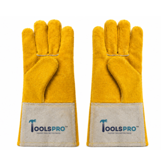 Toolspro heat resistant Yellow leather gloves